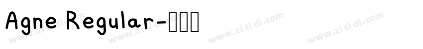 Agne Regular字体转换